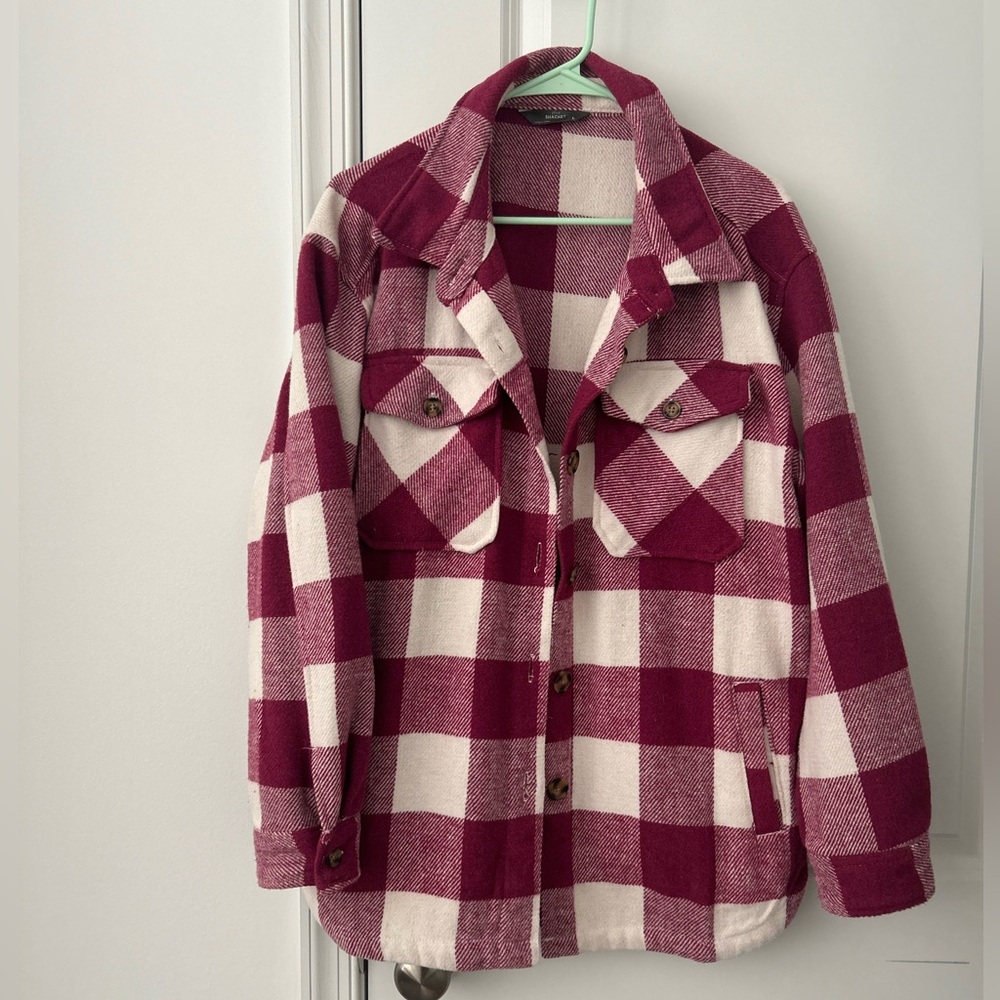 Pink Buffalo Check Shacket Jacket - image 1